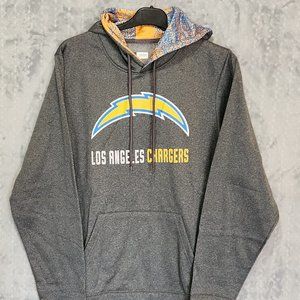 Zubaz Los Angeles Chargers Gray Fleece Hoodie Men Size Medium - HAML9